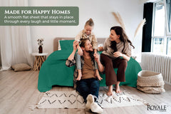 144TC cotton flat sheet Hunter Green