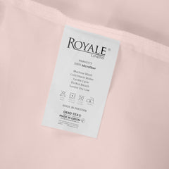 Royale Linens Fitted Sheet Queen - Brushed Hotel Quality 1800 Ultra-Soft Wrinkle & Fade Resistant - Bottom Sheet - Deep Pocket Stretches Up to 16" - Fitted Sheet Only - Elastic Sheet (Queen, Pink)