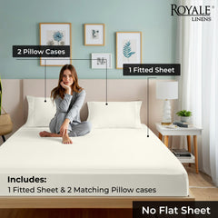 Royale Linens 300 thread Count 100% Cotton Sheet & Pillowcase Sets