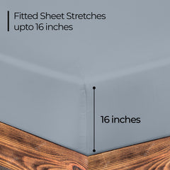 Royale Linens 100% Organic Cotton Percale Weave Super Soft Deep Pocket Bottom Sheets Elastic Sheet Fitted Sheets Only