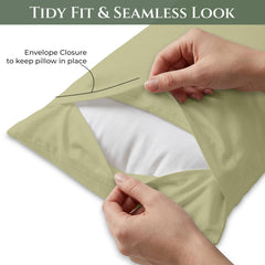 144TC cotton pillowcases Sage Green