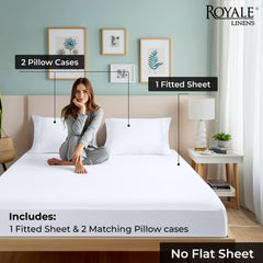 Royale Linens 300 thread Count 100% Cotton Sheet & Pillowcase Sets