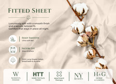 144TC cotton fitted sheet Sand
