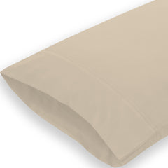 Royale Linens Queen Pillowcase Set of 2 - Bed Pillow Cover - 20" x 30" - Sand Pillowcases - 1800 Brushed Microfiber, Wrinkle & Fade Resistant - Soft & Cozy- Queen Size Pillow Case (Queen, Sand)