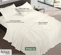 Royale Linens 144 thread Count 100% Cotton Sheet Set