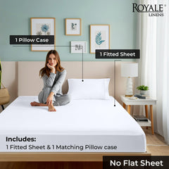 Royale Linens 300 thread Count 100% Cotton Sheet & Pillowcase Sets