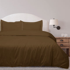 ROYALE LINENS White Duvet Cover - Duvet Cover Set - 3 Piece Double Brushed Duvet Covers with Zipper Closure, 1 Duvet Cover and 2 Pillow Shams