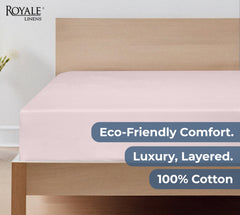 200TC cotton fitted sheet lavender