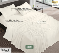 Royale Linens 144 thread Count 100% Cotton Sheet Set