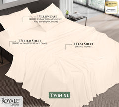 Royale Linens 144 thread Count 100% Cotton Sheet Set