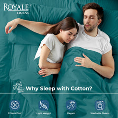 200TC cotton flat sheet Teal - image 3