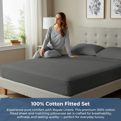 Royale Linens 300 thread Count 100% Cotton Sheet & Pillowcase Sets