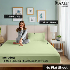 Royale Linens 300 thread Count 100% Cotton Sheet & Pillowcase Sets