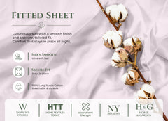 144TC cotton fitted sheet Lavender