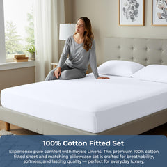 Royale Linens 300 thread Count 100% Cotton Sheet & Pillowcase Sets