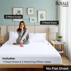 Royale Linens 300 thread Count 100% Cotton Sheet & Pillowcase Sets