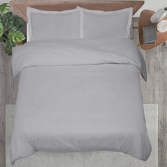 ROYALE LINENS White Duvet Cover - Duvet Cover Set - 3 Piece Double Brushed Duvet Covers with Zipper Closure, 1 Duvet Cover and 2 Pillow Shams