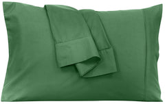 Royale Linens Queen Pillowcase Set of 2 - Bed Pillow Cover - 20" x 30" - Pillowcases - 1800 Brushed Microfiber, Wrinkle & Fade Resistant - Soft & Cozy- Queen Size Pillow Case (Queen, Hunter Green)