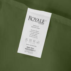 Royale Linens Fitted Sheet Queen - Brushed Hotel Quality 1800 Soft Wrinkle & Fade Resistant - Bottom Sheet - Deep Pocket Stretches Up to 16" - Fitted Sheet Only - Elastic Sheet (Queen, Hunter Green)