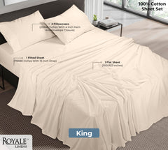Royale Linens 200 thread count cotton sheet set