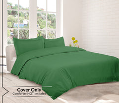 ROYALE LINENS White Duvet Cover - Duvet Cover Set - 3 Piece Double Brushed Duvet Covers with Zipper Closure, 1 Duvet Cover and 2 Pillow Shams
