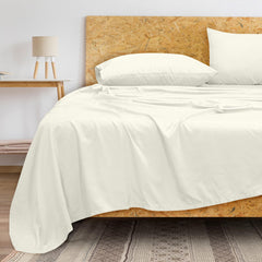 Royale Linens 300 Thread Count 100% Long Staple Combed Cotton Flat Sheet - Super Soft - Top Sheet - Breathable, Cool & Crisp Percale Flat Sheet Only