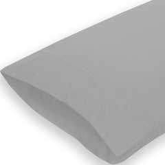 Royale Linens Queen Pillowcase Set of 2 - Bed Pillow Cover - 20" x 30" - Silver Pillowcases - 1800 Brushed Microfiber, Wrinkle & Fade Resistant - Soft & Cozy- Queen Size Pillow Case (Queen, Silver)