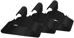 ROYALE 20 Pack Black Plastic Hangers for Clothes - Heavy Duty Plastic Clothes Hanger Ideal for Everyday Standard Use - Lightweight & Space Saving Notched Plastic Hangers - Slim & Sleek Shoulder Groove