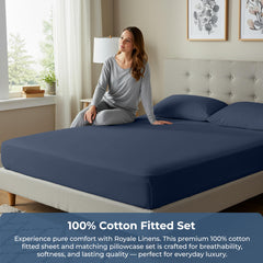 Royale Linens 300 thread Count 100% Cotton Sheet & Pillowcase Sets