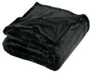 Royale Linens Fleece Blanket Kids Size - Fleece Bed Blanket - All Season Warm Lightweight Super Soft Anti Static Throw Blanket - Black Blanket - Hotel Quality- Blanket For Couch ( Black)