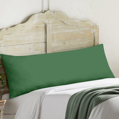 Royale Linens Body Pillow Cover - Double Brushed 1800 Microfiber - 20"x54" with Hidden Zipper Closure - Wrinkle & Fade Resistant - Super Soft Body Pillowcase 2 Pack (Hunter Green, Pack of 2)