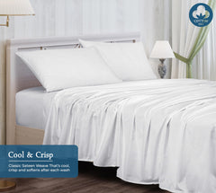 400TC sheet set Signature White image 5