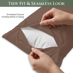 144TC cotton pillowcases Chocolate