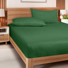 Royale Linens 100% Organic Cotton Percale Weave Super Soft Deep Pocket Bottom Sheets Elastic Sheet Fitted Sheets Only