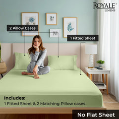 Royale Linens 300 thread Count 100% Cotton Sheet & Pillowcase Sets