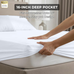 Fitted Sheets 2 Packs White upload26 image 8
