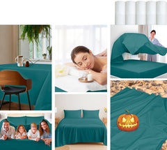 200TC cotton flat sheet Teal - image 8