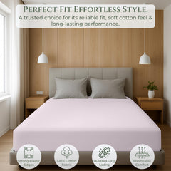 144TC cotton fitted sheet Lavender
