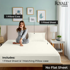 Royale Linens 300 thread Count 100% Cotton Sheet & Pillowcase Sets