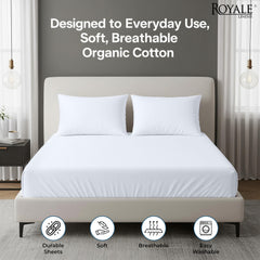 Fitted Sheets 2 Packs White upload26 image 2