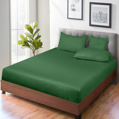 Royale Linens 100% Organic Cotton Percale Weave Super Soft Deep Pocket Bottom Sheets Elastic Sheet Fitted Sheets Only