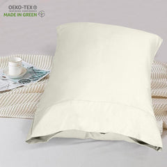 ROYALE LINENS 300 thread Count 100% Long Staple Combed Cotton Pillowcases Set Of 2 - Ultra Soft - Queen Bed Pillow Cover - 20"x30" - Breathable, Cool & Crisp Percale White Pillow Cases