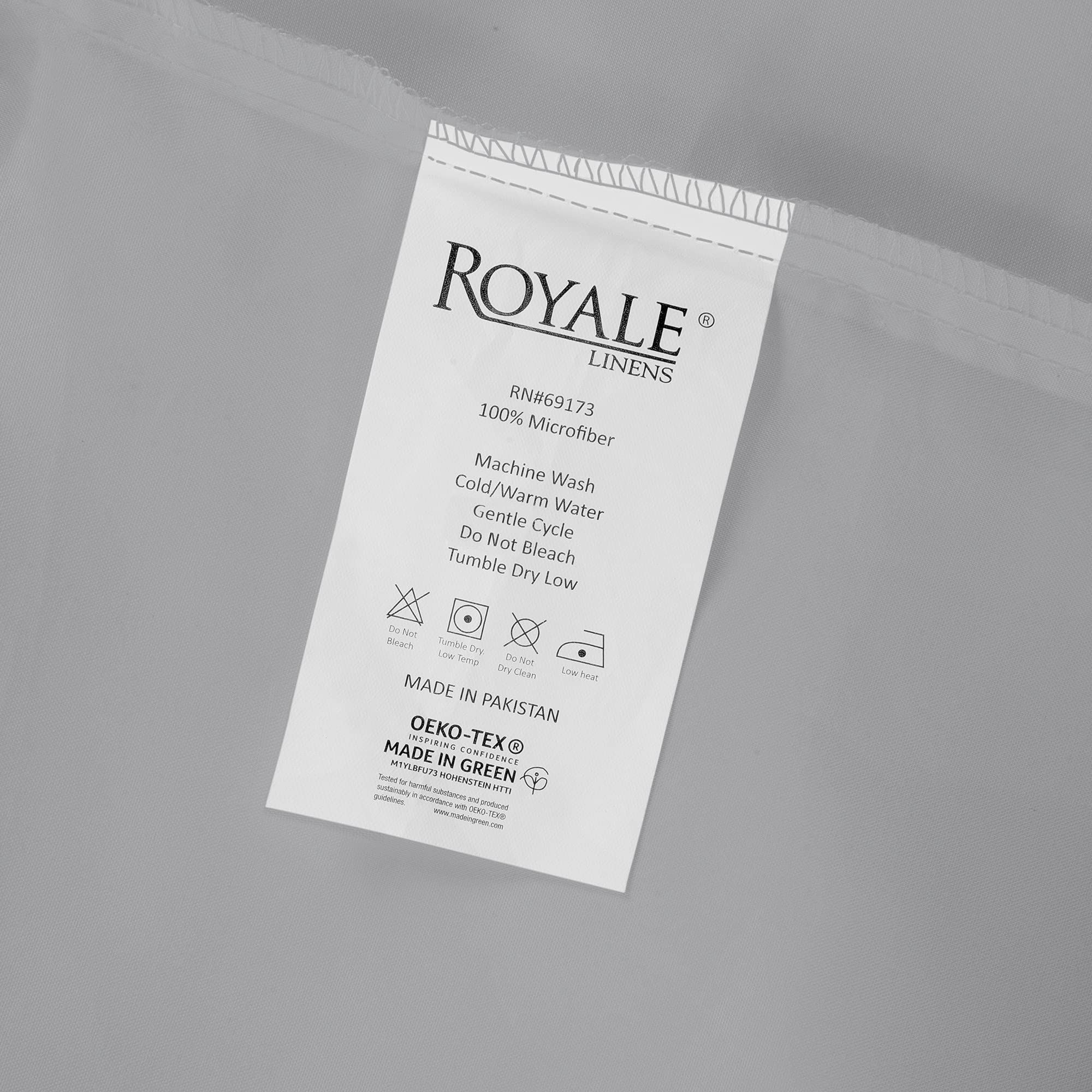 Royale Linens Queen Size Flat Sheet Only - Brushed 1800 Microfiber - Ultra Soft & Breathable - Wrinkle & Stain Resistant - Hotel Quality Flat Sheet Sold Separately - Top Sheet for Bed (Queen, Silver)