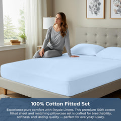 Royale Linens 300 thread Count 100% Cotton Sheet & Pillowcase Sets