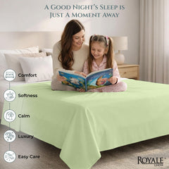 400TC cotton flat Florentine Sage
