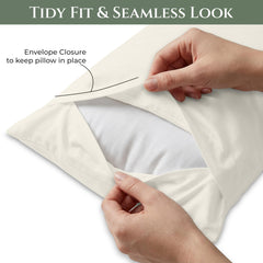144TC cotton pillowcases Ivory