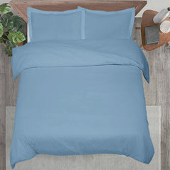 ROYALE LINENS White Duvet Cover - Duvet Cover Set - 3 Piece Double Brushed Duvet Covers with Zipper Closure, 1 Duvet Cover and 2 Pillow Shams