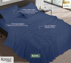 Royale Linens 144 thread Count 100% Cotton Sheet Set