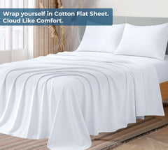 200TC cotton flat sheet White - image 2