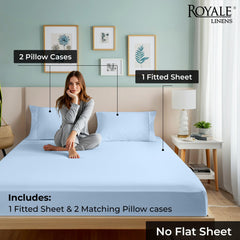Royale Linens 300 thread Count 100% Cotton Sheet & Pillowcase Sets